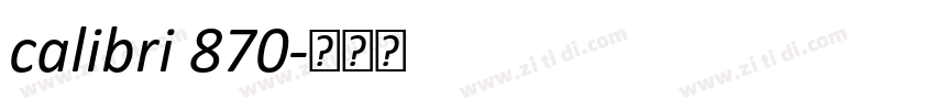 calibri 870字体转换